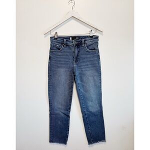 KUT FROM THE KLOTH Reese High Rise Fab Ab Ankle Straight Jeans Size 4 Raw Hem